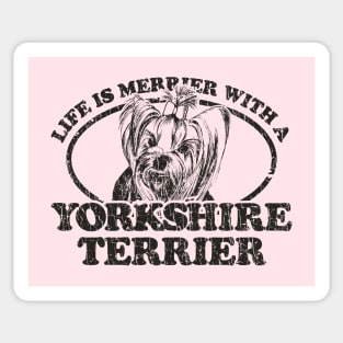 Life is Merrier With a Yorkshire Terrier 1982 Sticker